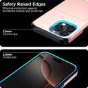 harusaki iPhone 16 Pro Wallet Case with Hidden Card Slot - Wireless Charging Compatible iPhone 16 Pro Case with Card Holder for Women and Men (Pink Gold)