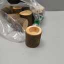 OwnMy Set of 12 Wooden Tea Light Candle Holders Votive Candle Holders, Rustic Pillar Candle Stands Vintage Wood Tealight Holders Set for Wedding Party Dining Table Centerpieces 