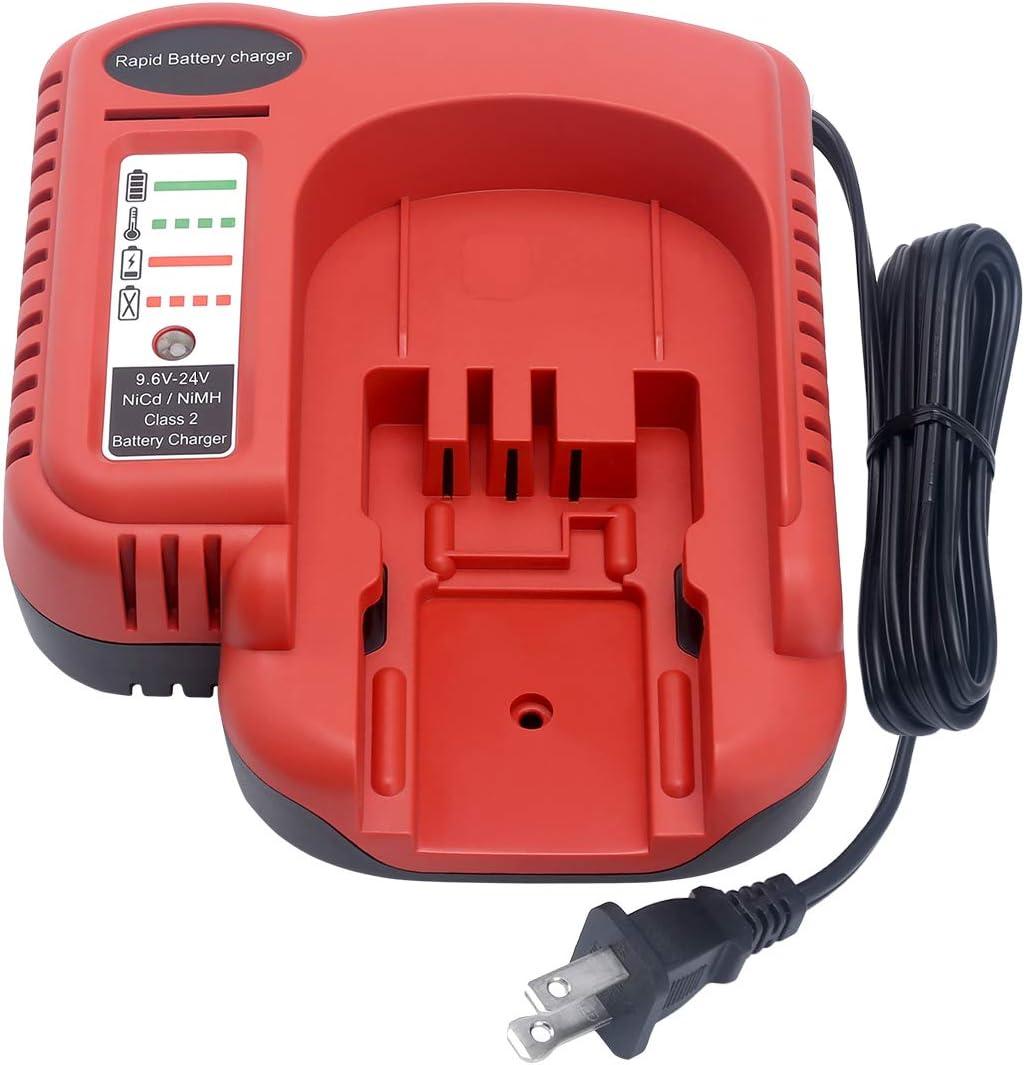 Biswaye 9.6V-18V-24V Battery Fast Charger BDFC240 Compatible with Black & Decker 18V 24V 14.4V 12V 9.6V Slide Battery HPB18-OPE HPB18 HPB14 HPB12 HPB96 244760-00 A1718 FS180BX FS18C