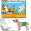 Dono Dog Diaper Liners for Male and Female Dogs, Super Absorbent Dog Booster Pads, 100ct Disposable Doggie Diaper Inserts Fit Reusable Male Belly Bands, Wraps, Washable Period Panties, Regular