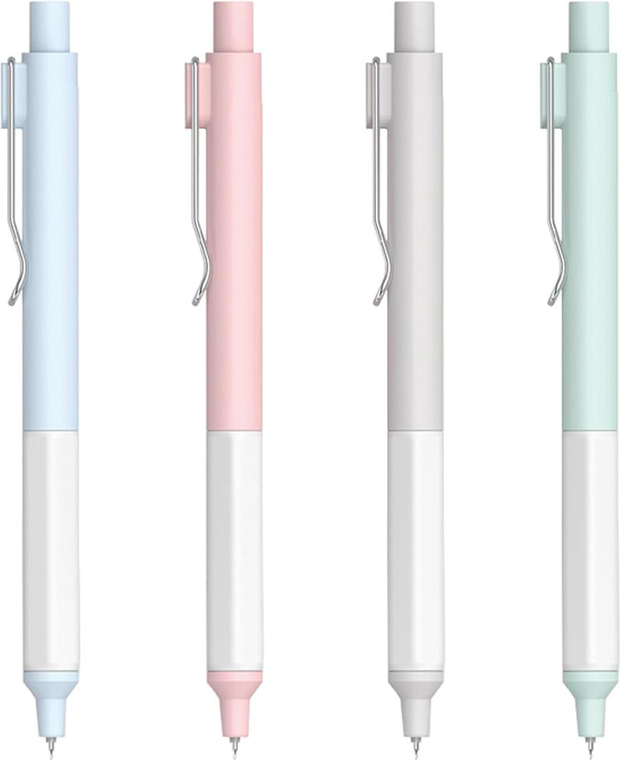 3 x DUNBONG Black Gel Pens, Fine Point Black Ink Pen, 0.5mm Retractable Rollerball Pen (4)
