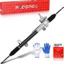 PHOBOOS Hydraulic Power Steering Rack and Pinion Assembly Compatible with Dodge Dakota 2005-2010 & Mitsubishi Raider 2006-2009. New Unit, Leak-proof, Direct Bolt-On Fit, Ref. 97-2143