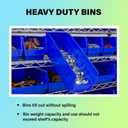 Akro-Mils 30110 Heavy Duty Plastic Shelf Bins, 12"x 3"x 4", Clear, 24-Pack
Heavy Duty Nesting Storage Bins for Garage, Closet, Refrigerator, Kitchen, Cabinet, Drawer Organization, Pantry Organization