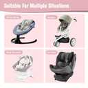 KAKIBLIN Baby Travel Pillow, Upgraded Baby Neck Pillows for Car Seat, Infant Neck Support Pillow for Head and Neck,Newborn Head Support for Car Seat, Stroller, Pushchair (Pink)