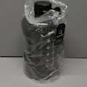 AQUAFIT 1 Gallon Water Bottle with Time Marker - Straw & Chug Lid - BPA Free Gym Water Bottle with Straw - Big Gallon Jug (Gray, 128 oz - 2 Lids)