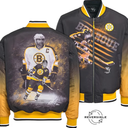 FE NHL Officially Licensed Ray Bourque Reversible Bomber Jacket Black, XXL