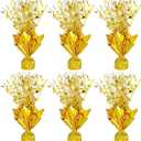 6 Pack Metallic Foil Spray Centerpiece Star,Gold Table Centerpieces for Party Birthday Wedding Anniversary Graduation Holiday Supplies Decor
