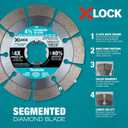 Makita E-07200 X-Lock 4-1/2" Segmented Diamond Blade for Masonry Cutting, 2/pk