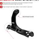 Front Lower Control Arm with Ball Joints Kit Fit for 2005-2010 Chevy Cobalt 2005-2006 Pontiac Pursuit 2006-2011 Chevrolet HHR 2007-2009 Pontiac G5-8pcs