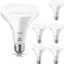 Energetic 6 Pack 75W BR30 LED Recessed Light Bulb, Dimmable, 900 Lumens, 2700K Soft White, E26 Base, Indoor Flood Light Bulb for 5/6 Inch Cans