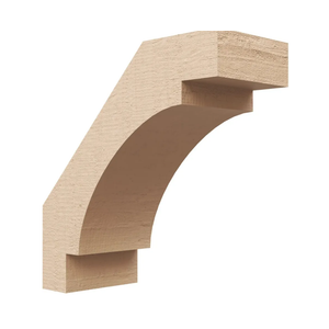 Timberthane Rough Cedar Faux Wood Merced Knee Brace, 5"W x 12"D x 12"H, Primed Tan