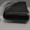 Bathroom Can with Lid 3.1 Gallon Narrow Can Small Plastic Bin 12 Liter Rectangular Plastic Garbage Can with Press Type Lid for Bedroom Bathroom (Blackwhite)