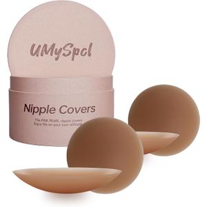 UMySpcl Nipple Covers for Women – Ultra-Thin Adhesive Silicone Pasties,Invisible & Waterproof 2 pcs