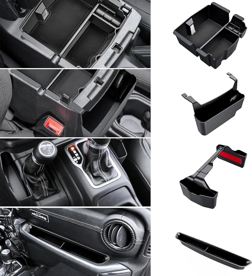 Center Console Organizer for Jeep Wrangler & Gladiator 2018-2023