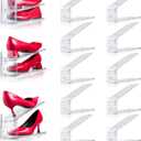 Adjustable Shoe Slots Organizer,10PACK Transparent Shoe Stackers Shoe Rack Holder Shoe Space Savers Double Layer Stack Shoe Racks for Closet Organization(Transparent)