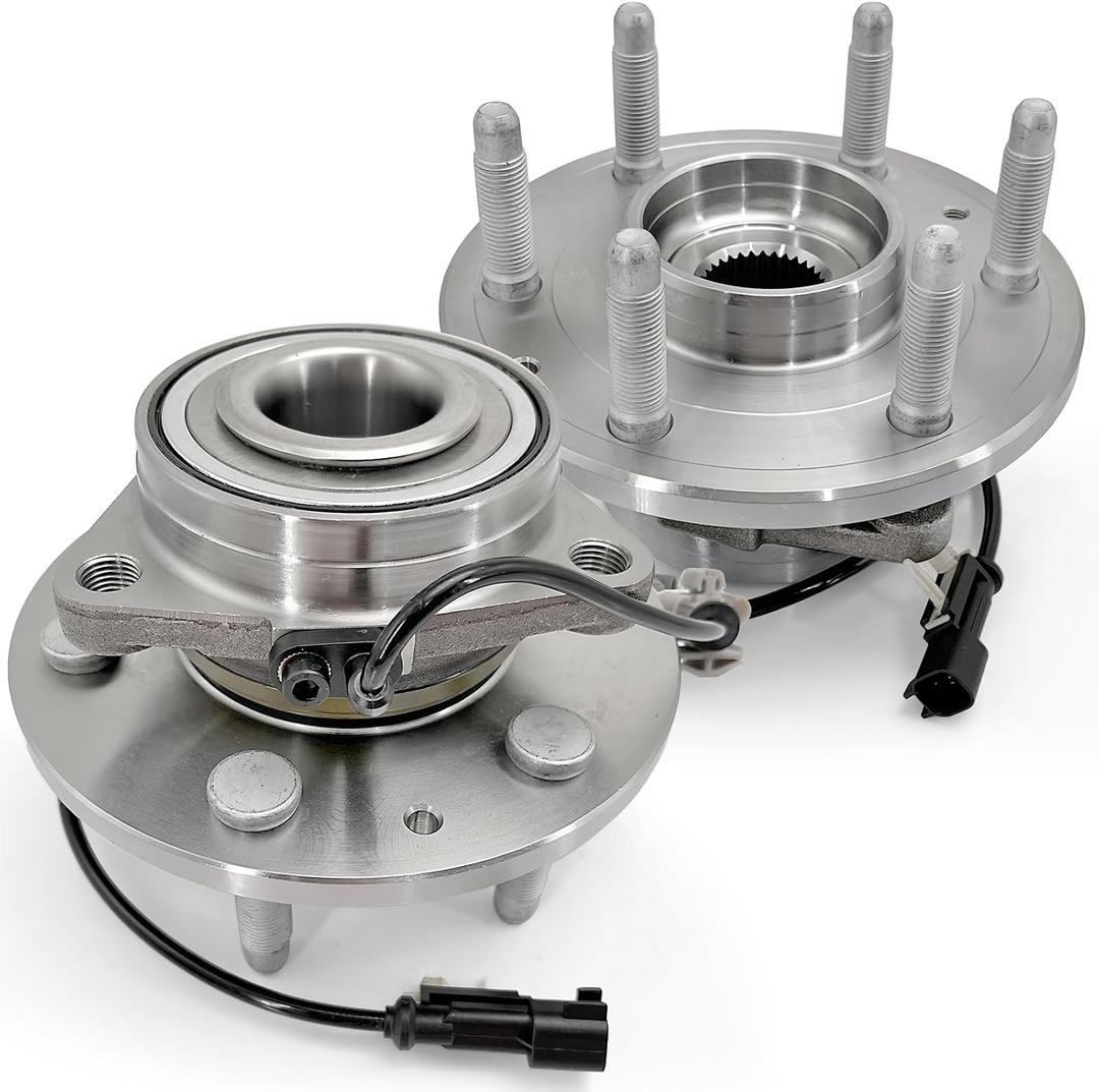 Pair 515160 4WD Front Wheel Bearing Hub Assembly Compatible with Cadillac Escalade ESV XTS, for Chevy Silverado 1500 Suburban Tahoe 2015-2020, for GMC Sierra 1500 14-18 Yukon/Yukon XL, 6 Lugs w/ABS