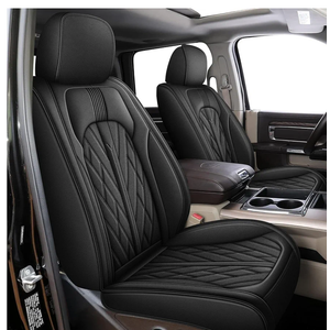 Seat Covers Fit for Dodge RAM 1500 2002-2024 2025 2026: Compatible with RAM 1500 2500 3500 Car Seat Cover Truck Pickup Crew Double Quad Cab (Curved Bench, Full Set, Black)