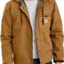 Carhartt Men's Relaxed Fit Washed Duck Sherpa-Lined Utility Jacket, S