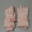 Women Ski Gloves, Windproof Thermal Touchscreen Gloves Waterproof Winter Warm Snow Glove for Skiing Cycling Outdoor Sports (Light Pink)