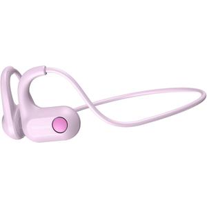 Kids Bluetooth Headphones, Bluetooth 5.4 Air Conduction Open Ear Headphones, Ultra-Light, Stereo Sound with Mic, IPX5 Waterproof, 15H Playtime, Perfect for School and Outdoor Activities-Pink