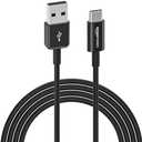 Amazon Basics USB-C to USB-A 2.0 Fast Charger Cable, 480Mbps Speed, USB-IF Certified, for Apple iPhone 16/15, iPad, Samsung Galaxy, Tablets, 6 feet, Black
