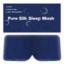 100% Mulberry Silk Sleep Mask for Women & Men Beauty Sleep, Adjustable Blindfold Silk Eye Mask for Sleeping Side Sleepers, Soft Pressure-Free Design for Home, Travel, Office, Nap