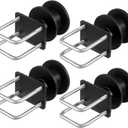 VEVOR Sliding Gate Kit, Rolling Gate Hardware Kit w/H-Shaped Wheel Groove for Cantilever Sliding Gates and Rolling Door, Sliding Gate Rollers w/ 4 Track Wheels, Heavy Duty Sliding Roller,Black