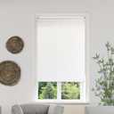 100% Blackout Window Roller Shade, Window Blind, Easy Installation, White. (White, 42" W x 72" H)