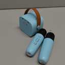 Karaoke Machine, Portable Bluetooth Speaker with 2 Wireless Microphones for Kids, Karaoke Toys Gifts Toys for Girls Boys Family Home Party (Blue)