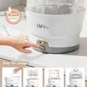 HEYVALUE Ease-Steam Bottle Sterilizer, Compact Baby Bottle Sterilizer, Fast One-Touch Operation (Esterilizador de Biberones), Electric Sterilizer for Baby Bottles, Baby Essentials & Breast Pump Parts