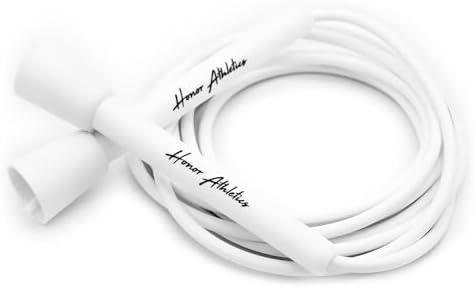 HONOR ATHLETICS Speed Rope, Skipping Rope - Best for Double Under, Boxing, MMA, Cardio Fitness Training Condition - Jump Rope, White