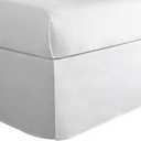 Today’s Home Classic Tailored Bed Skirt Dust Ruffle, Cotton Blend Design, 14" Drop Length, Twin, White