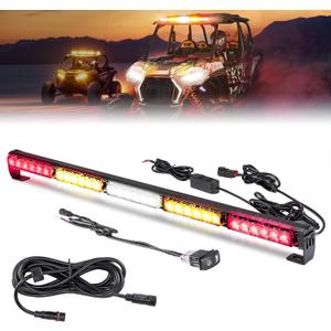 KEMIMOTO 30 inch UTV Chase Light Bar with Extension Harness LED Chase Tail Lights Brake Reverse Turn Signal Kit Compatible with Polaris RZR Ranger General, Can Am X3, Kawasaki, Talon, Trucks, Pickup