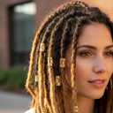 100 PCS Gold Dreadlock Locs Accessories for Hair, Braiding Beads Metal Cuffs Soft Metal Adjustable Braiding Cuffs for Women and Girls, Gold
