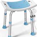 HOMLAND Shower Chair for Inside Shower, 400 lbs Adjustable Shower Stool with Suction Feet, Shower Seat for Inside Tub Bathroom Bench Bath Chair for Elderly and Disabled - Light Blue