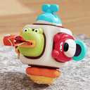 iPlay, iLearn 6 in 1 Baby Busy Board Cube, Montessori Sensory Toy Toddler 1-3, Infant Carseat Plane Travel, Kid Animal Cube Learning Activity, Easter Birthday Gift 6 9 12 18 Month 1 2 Year Girl Boy