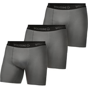 WOLVERINE Men's Boxer Briefs Soft Breathable Moisture-Wicking with Tag Free Underwear for Men 3-Pack (XL)