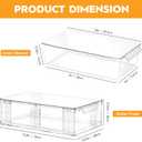 6 Pack Clear Stackable Storage Drawers, 3.95" H Easily Assemble Acrylic Organizer Bins - Multi-Use for Make up, Closet, Pantry, Bathroom, Medicine, Kitchen Cabinet & Undersink Organization