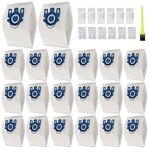 20 Pack 3D Airclean GN Vacuum Cleaner Bags,Replacement for Miele Classic C1,Complete C1,C2,C3 S227 S240 S270 S400 S400i-S456i S2 S5 S8 Series Vacuum with 6 Motor Protection Filters,6 AirClean Filters