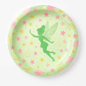 MHkdsai 120 Pcs Fairy Party Supplies 7 Inch 6 styles Fairy Plates Disposable Plates Fairy Party Decorations for Birthday Party Favors, Pack of 2