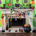 2 x 2pcs Witch Boot Theme Banners Halloween Party Decorations Witchs Feet Theme Banners Garlands for Halloween Witch Leg Themed Birthday Party Hanging Decoraitons