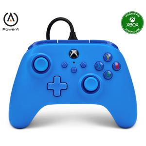 PowerA Wired Controller for Xbox Series X|S - blue, gamepad, video game/gaming controller, works with Xbox One, Officially Licensed