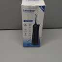 Leominor Water Dental Flosser - 5 Modes Cordless Portable Oral Irrigator, IPX7 Waterproof, Rechargeable Teeth Cleaner Upgrade Datchable Tank Professional Flossing Cleaning Pick for Home Travel (White) (230ml)