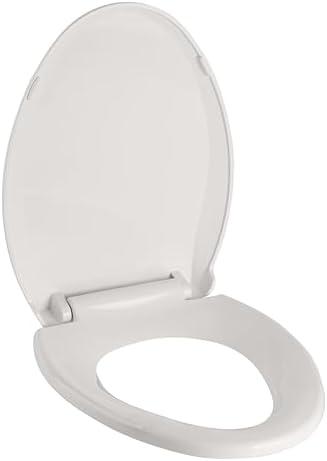 GarveeTech Toilet Seat, Sturdy Elongated Toilet Seat With Soft Close Mechanism - Effortless Installation and Cleaning, Secure Fit for Most Toilets - Classic Biscuit Finish