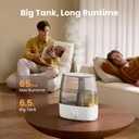 Provirtec 6.5L Stay Clean Tank Humidifier for Large Room, Low Maintenance, Top Fill Design, Ultra Quiet 65H Runtime, Cool Mist Ultrasonic for Bedroom, Home, Plants HC12