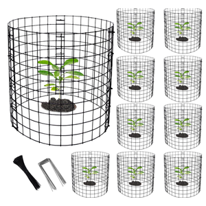 Adnee 30 Packs Wire Plant Protector from Animals - 12" H X 15" D Metal Mesh Plant Cage Covers - Sturdy Garden Bunny Barricades Chicken Wire Cloche for Plants Shrubs Vegetables Flowers