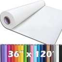 PerkHomy 36" x 1,440" (120') White Kraft Paper Roll for Craft Bulletin Board Paper Art Table Covering Crafting Gift Wrapping Bouquet Packing Parcel 80GSM 55LB (White, 36" x 120')