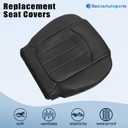 SecosAutoparts #192/193 Ebony Black Perforated Front Bottom & Top Microfiber Leather Replacement Seat Covers Compatible with Chevy Traverse/GMC Acadia 2008-2017 Compatible with Buick Enclave 2008-2012