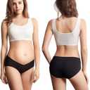 Mama Cotton Women's Under The Bump Maternity Panties Pregnancy Postpartum Maternity Underwear Multi-Pack, L