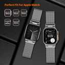 KYISGOS Milanese Loop Band Compatible with Apple Watch Band 49mm 46mm 45mm 44mm 42mm Men Women, Magnetic Clasp Metal Strap for iWatch Ultra 3 2 1 Series 11/10/9/8/7/6/5/4/3/2/1 SE3 SE2 SE, Silver